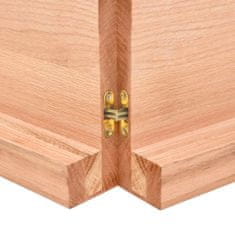Vidaxl Koupelnová deska hnědá 140x50x(2-6) cm ošetřený masivní dřevo