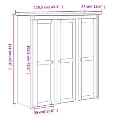 Vidaxl Kredenc BODO bílý 115,5 x 43 x 200,5 cm masivní borové dřevo