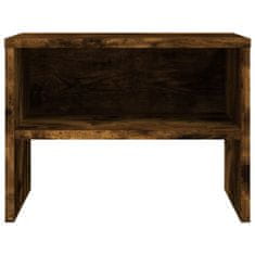 Greatstore Noční stolek kouřový dub 40 x 30 x 30 cm kompozitní dřevo