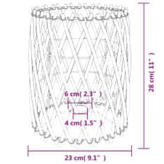 Vidaxl Stínidlo lampy Ø 23 x 28 cm proutí