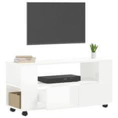 Vidaxl TV skříňka bílá vysoký lesk 102 x 34,5 x 43 cm kompozitní dřevo