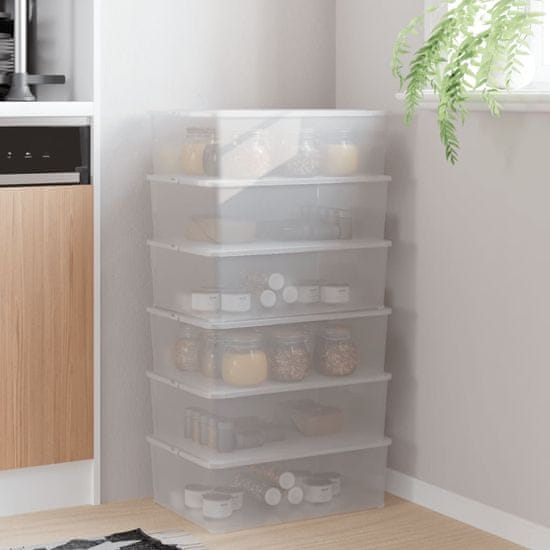 Greatstore Plastové úložné boxy 6 ks 10 l stohovatelné