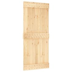 Greatstore Posuvné dveře s kováním 90 x 210 cm masivní borové dřevo