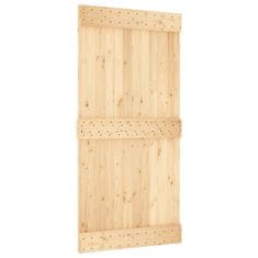 Greatstore Posuvné dveře s kováním 100 x 210 cm masivní borové dřevo