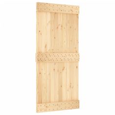 Greatstore Posuvné dveře s kováním 95 x 210 cm masivní borové dřevo