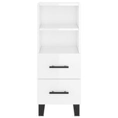 Vidaxl Skříň highboard bílá s vysokým leskem 34,5x34x180 cm kompozit