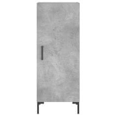 Greatstore Skříň highboard betonově šedá 34,5x34x180 cm kompozitní dřevo