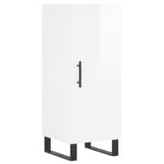 Vidaxl Skříň highboard bílá s vysokým leskem 34,5x34x180 cm kompozit