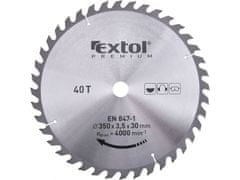 Extol Premium Kotouč pilový s SK plátky, O 350x3,3x30mm, 40T