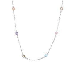 NUBIS Střibrný náhrdelník s kamínky