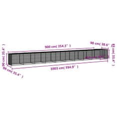 Petromila Klec pro kuřata se střechou světle šedá 1 003 x 98 x 90 cm ocel