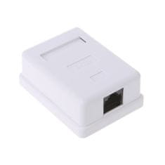 W-STAR W-Star Zásuvka UTP 1 x RJ45 na zeď, narážecí pole, Cat5e, bílá, ZUTP1