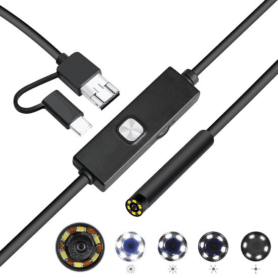 W-STAR W-Star Endoskopická kamera UCAM7x5H sonda 7mm 5m tvrdý kabel, 640x480, USB konektor 3v1