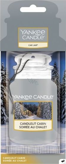 Yankee Candle Candlelit Cabin vůně do auta - papírová auto visačka