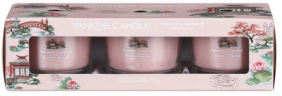 Yankee Candle sada votivních svíček ve skle 3 ks Tranquil Garden