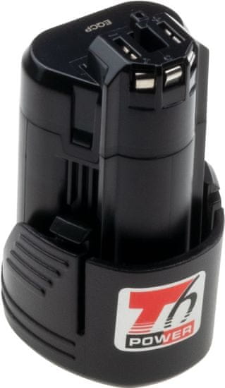 T6 power Baterie pro akumulátorové nářadí Würth 1600Z0002W, Li-Ion, 10,8 V, 2000 mAh (22 Wh), černá