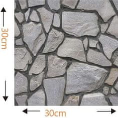 3D Tapeta na zeď, Samolepící tapeta v imitaci kamene (10ks) 30 x 30cm | ROCKWRAP