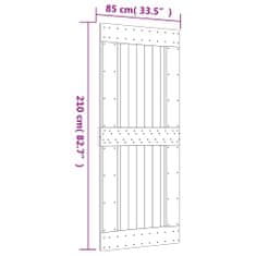 Vidaxl Dveře NARVIK 85 x 210 cm masivní borové dřevo