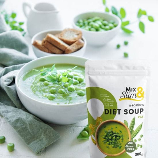 Mix & Slim Mix Slim Dietní polévka hrášková 300g (10 porcí)