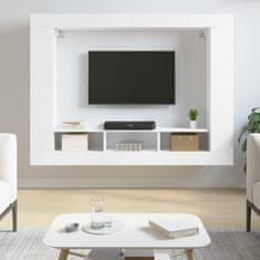 Greatstore TV skříňka bílá 152 x 22 x 113 cm kompozitní dřevo