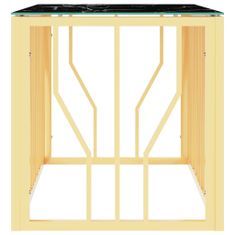 Vidaxl Konferenční stolek zlatý 110 x 45 x 45 cm nerezová ocel a sklo