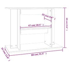 Greatstore Stojan na akvárium černý 80 x 35 x 60 cm kompozitní dřevo