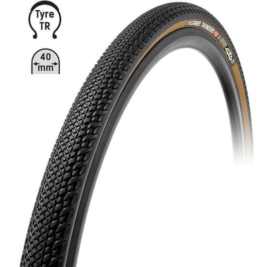 TUFO Plášť Gravel Thundero 700x40c (40-622) Tubeless Ready - skládací, černá-béžová