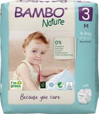 Bambo Nature Pleny jednorázové 3 M (4-8 kg) 28 ks