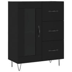 Vidaxl Skříň highboard černá 69,5 x 34 x 180 cm kompozitní dřevo