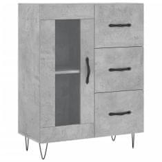 Vidaxl Skříň highboard betonově šedá 69,5x34x180 cm kompozitní dřevo