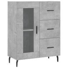 Vidaxl Skříň highboard betonově šedá 69,5x34x180 cm kompozitní dřevo