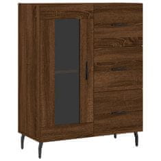 Vidaxl Skříň highboard hnědý dub 69,5 x 34 x 180 cm kompozitní dřevo