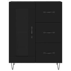 Vidaxl Skříň highboard černá 69,5 x 34 x 180 cm kompozitní dřevo