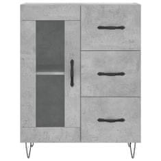 Vidaxl Skříň highboard betonově šedá 69,5x34x180 cm kompozitní dřevo