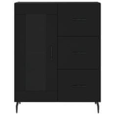 Vidaxl Skříň highboard černá 69,5 x 34 x 180 cm kompozitní dřevo