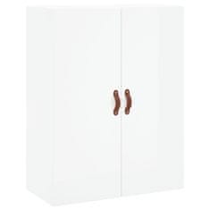 Vidaxl Skříň highboard lesklá bílá 69,5 x 34 x 180 cm kompozitní dřevo