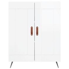 Vidaxl Skříň highboard lesklá bílá 69,5 x 34 x 180 cm kompozitní dřevo