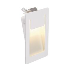 SLV VÝPRODEJ VZORKU BIG WHITE DOWNUNDER PUR 120, vestavné svítidlo, LED, 3000K, hranaté, bílé, D/Š/V 8/3,2/12 cm, vč. listových pružin 151951