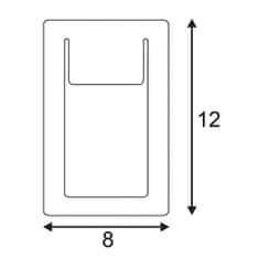 SLV VÝPRODEJ VZORKU BIG WHITE DOWNUNDER PUR 120, vestavné svítidlo, LED, 3000K, hranaté, bílé, D/Š/V 8/3,2/12 cm, vč. listových pružin 151951