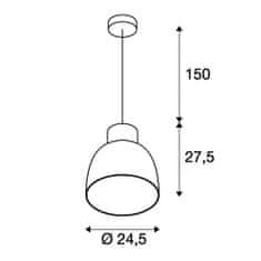 SLV VÝPRODEJ VZORKU BIG WHITE PENTULI, závěsné svítidlo, LED, 3000K, bílé, pr. 24 cm, rozeta bílá, 31 W 165601