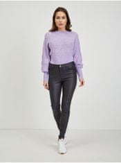 Orsay Tmavě šedé dámské koženkové skinny fit kalhoty ORSAY L