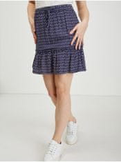Orsay Tmavě modrá dámská vzorovaná sukně ORSAY XS