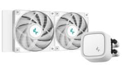 DEEPCOOL vodní chladič LE520 / 2x120 mm fan / ARGB / Intel i AMD (LG1700) / bílý