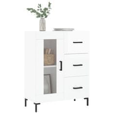 Greatstore Příborník bílý s vysokým leskem 69,5x34x90 cm kompozitní dřevo