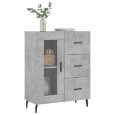 Greatstore Příborník betonově šedý 69,5 x 34 x 90 cm kompozitní dřevo