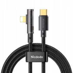 Mcdodo Kabel Mcdodo Prism, pro iPhone, USB-C, úhlový, vysokorychlostní, 36 W, 1,2 m CA-3390