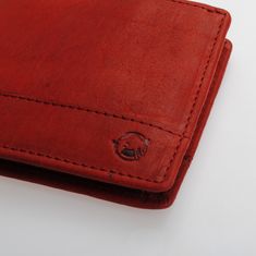 Divoký býk Malá červená kožená peněženka DIVOKY BYK