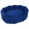 Pelíšek DOG FANTASY Koruna softshell modrý 70 cm 1ks