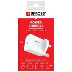 Skross Cestovní adaptér nabíjecí USB-C, 30 W PD, UK