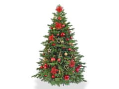 LAALU.cz Ozdobený umělý vánoční stromeček se 136 ks ozdob VÁNOČNÍ HVĚZDY 240 cm stromek se stojánkem a vánočními ozdobami